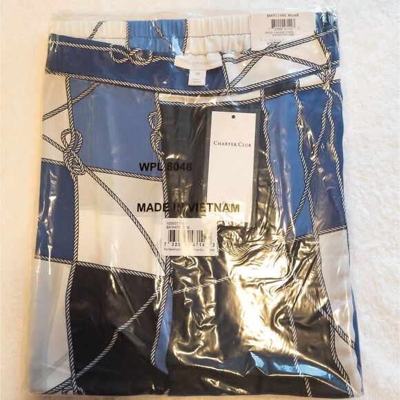 Charter Club Maritime Muse Cropped Wide-Leg Baywater Combo 2X - Picture 3 of 4